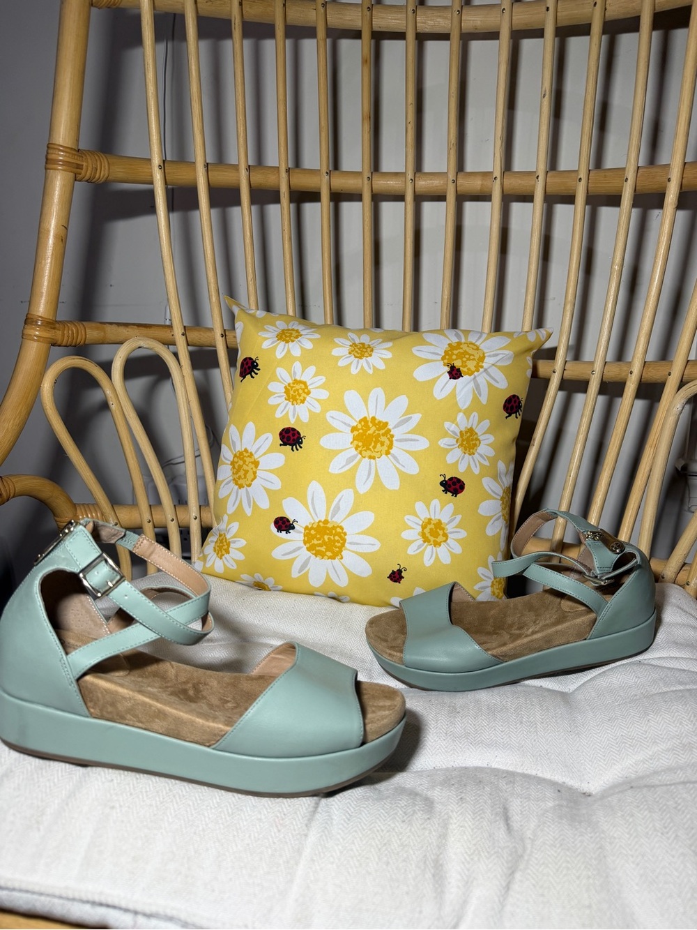 Giani Bernini Ellenaa Wedge Sandal (Women's) - Teal - Sz 9.5